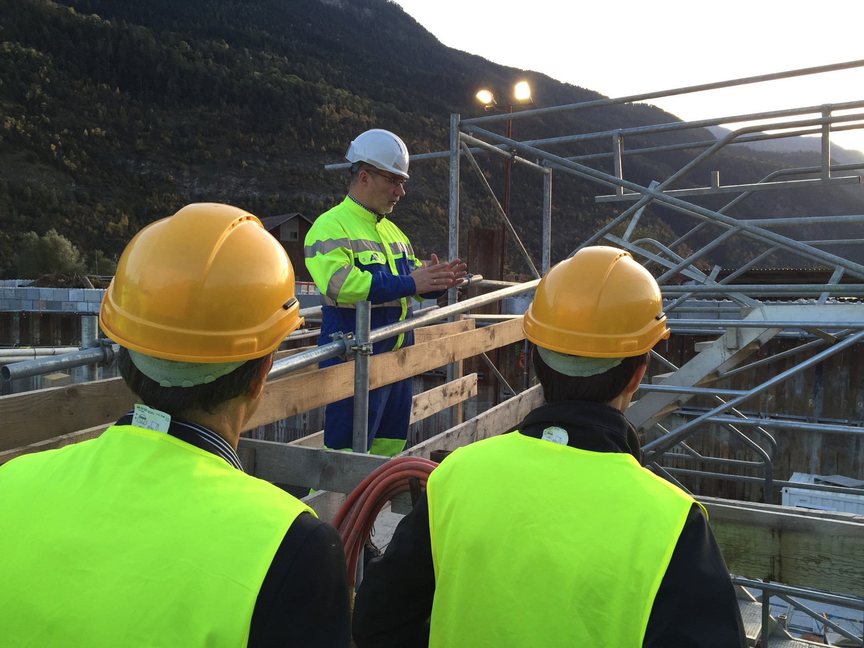 A9, Besuch der Baustellen in Visp, 8. Oktober 2015