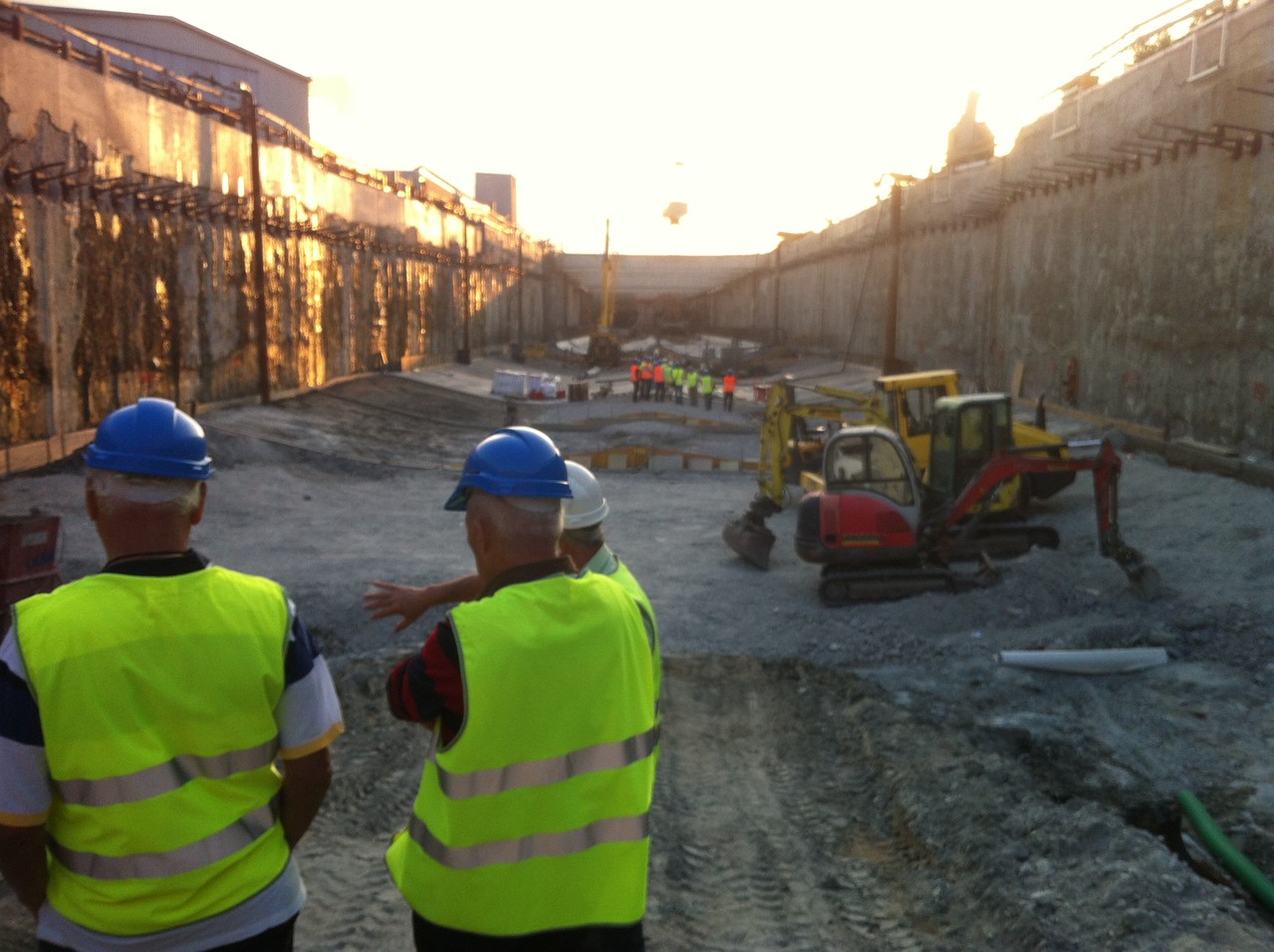 Besichtigung der Baustelle A9 in Turtmann, 6. September 2012