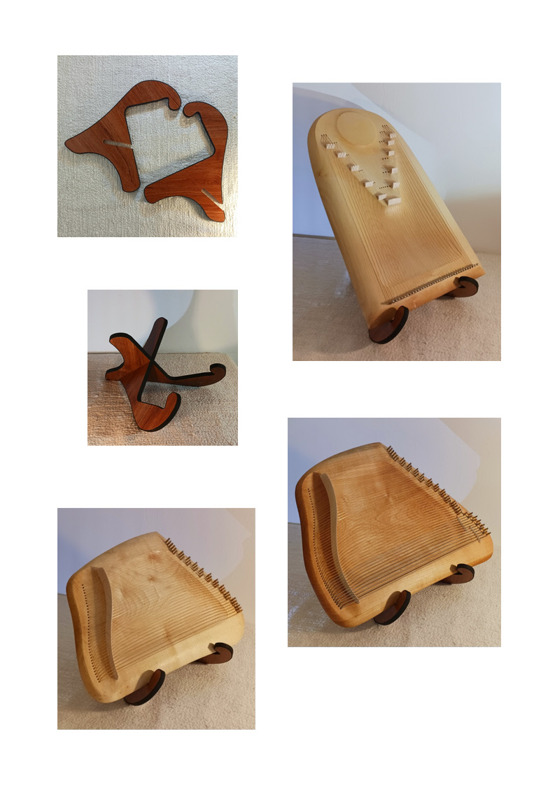 Universal holder: perfect for using outdoors, the instruments can be comfortably  played on it