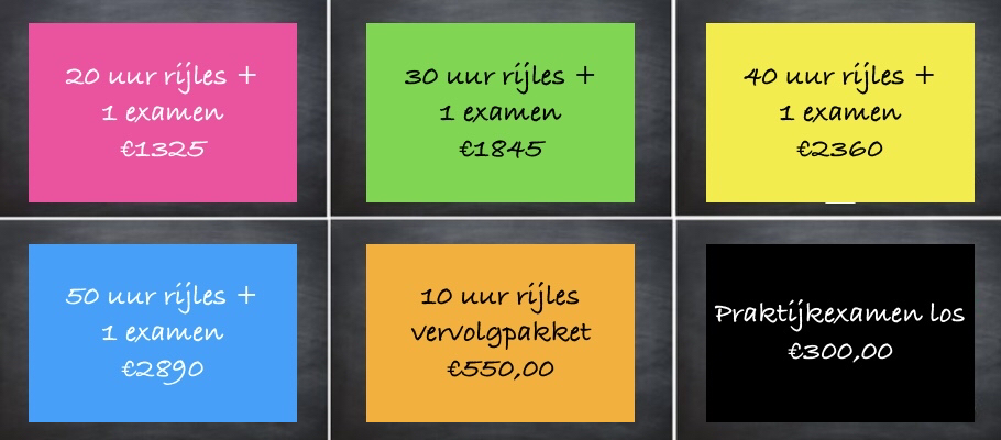 Rijschool Erik Hartkamp prijslijst lespakketten. Rijles pakket bij autorijschool Hartkamp in Barneveld, Voorthuizen en omgeving.