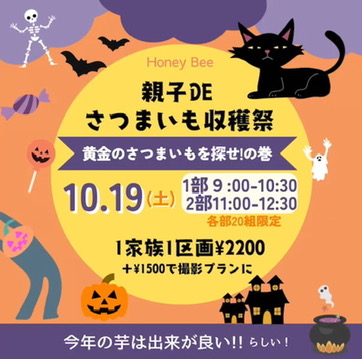 親子でハロウィン芋掘り！
