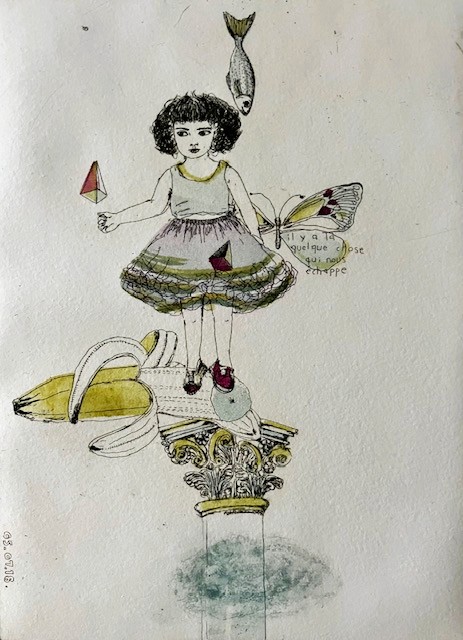 銅版画応用絵画　title「イデアの花姿」 銅版画応用絵画title「イデアの花姿」