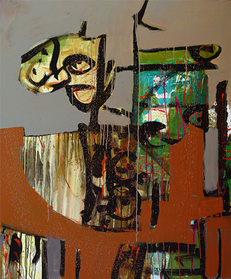 "Portrait", 2017, 120 x 100 cm, Acryl auf Leinwand