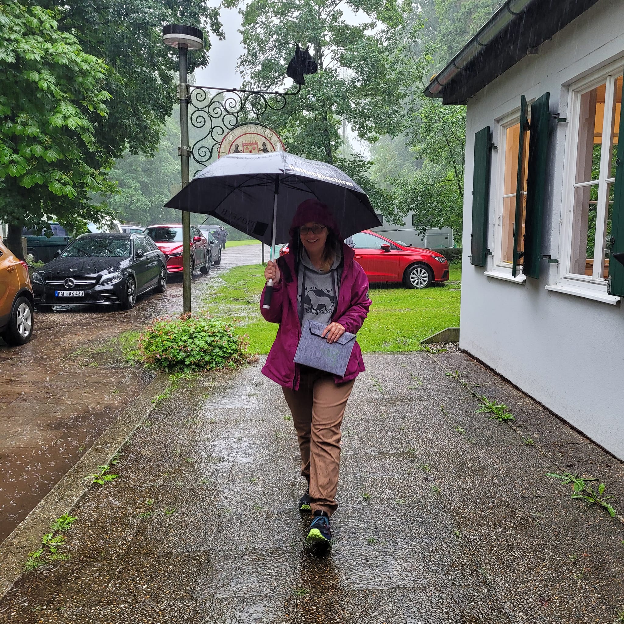 Melden am besten mit Schirm