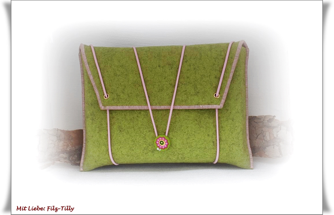 Tablet Schutzhülle Tasche Made in Germany Stilbag maßgeschneiderte Tablet-Hülle LEON Tablettasche aus Filz Farbe: anthrazit-pink Tablet Schutzhülle Tasche Made in Germany Stilbag maßgeschneiderte Tablet-Hülle LEON Tablettasche aus Filz Farbe: anthrazit-pink