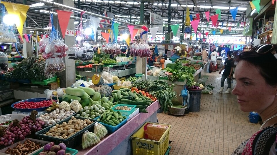 Dabei haben wor einen tollen Gemüsemarkt entdeckt....