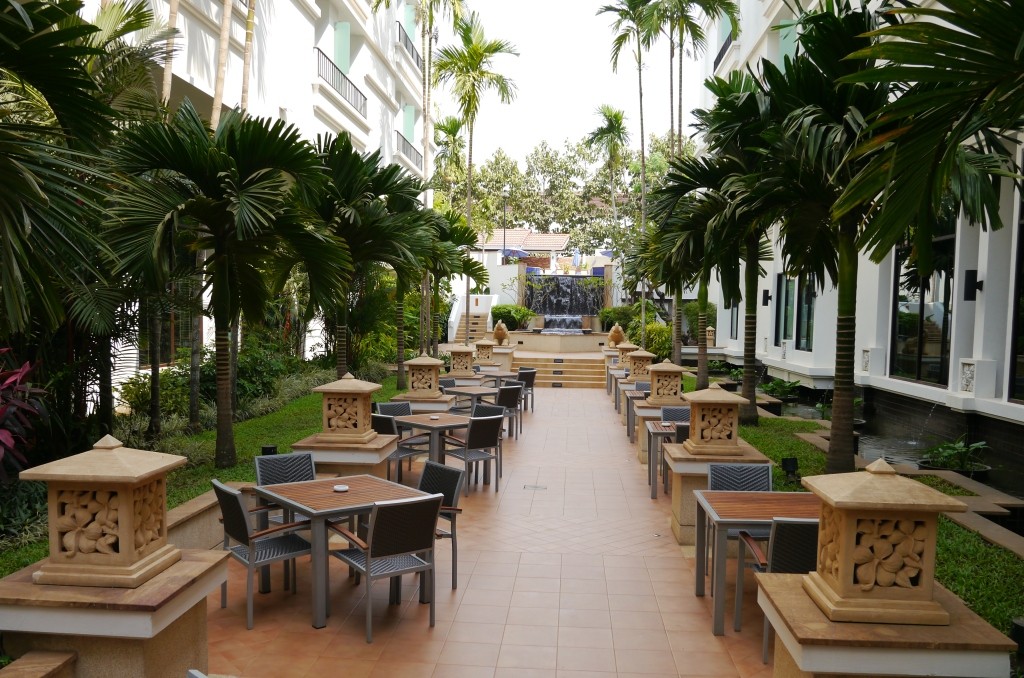 Innen Hotelgarten Siem Reap