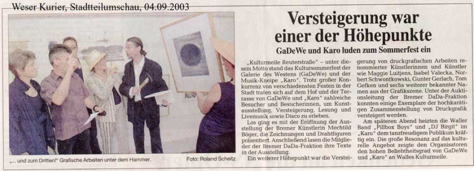  04.09.2003, Weser-Kurier 