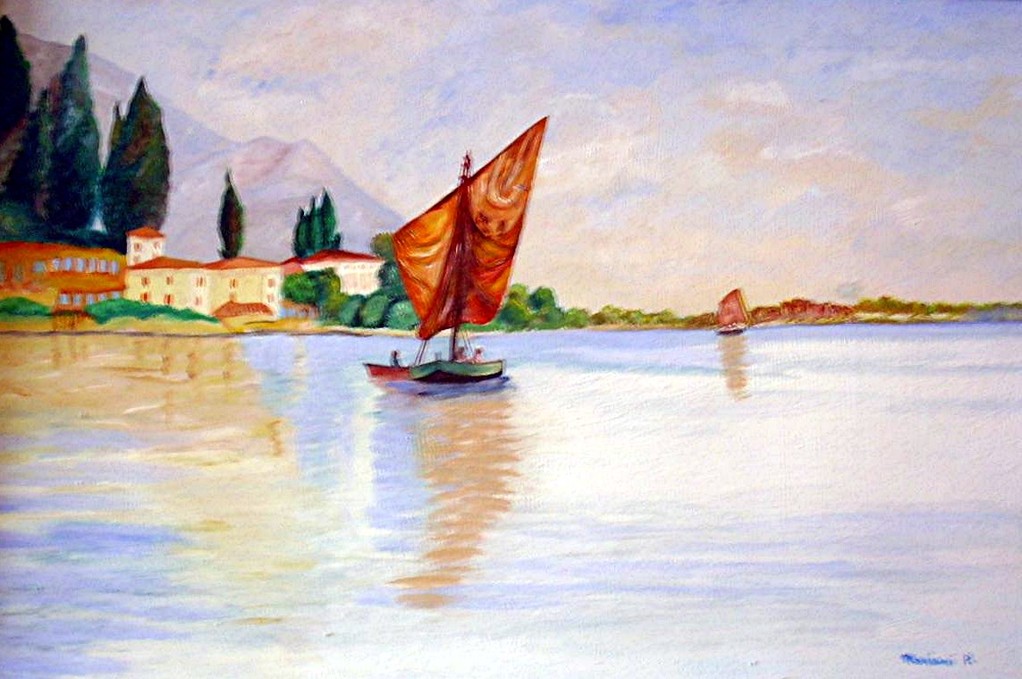 "Barca a vela sul lago"(2004)