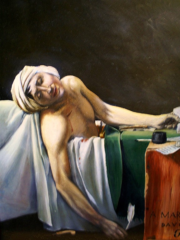 morte di Marat,olio su tela (50x70)(DAVID)