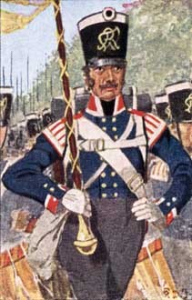 Regimentstambour in Paradeuniform 