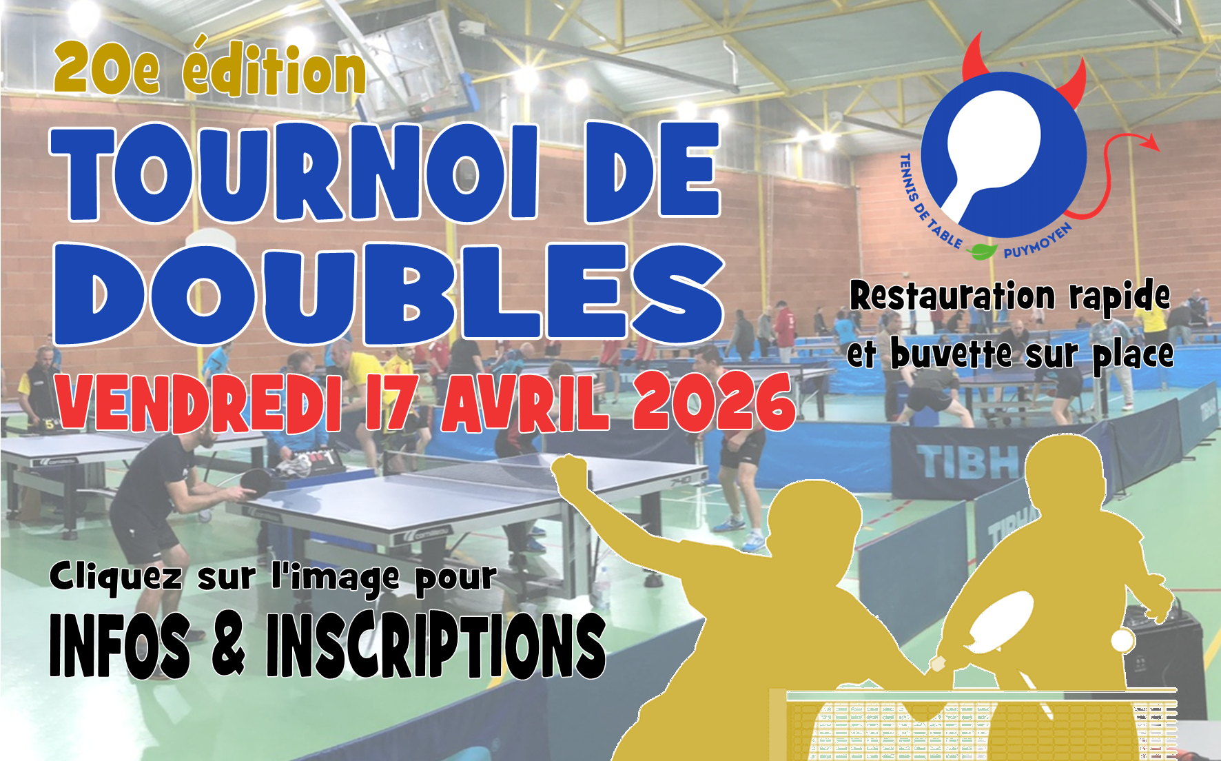 Tournoi de doubles 2026 - Inscriptions