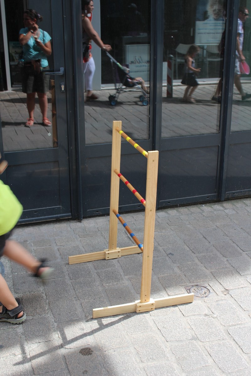 On peut retrouver des grands jeux en bois originaux