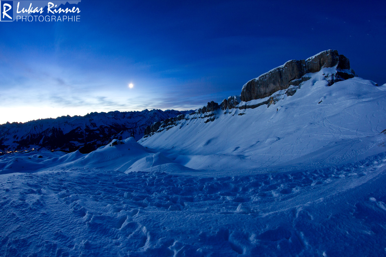 Sonnenaufgang Hahenköpfle, Blick Richtung Hoher Ifen, Kleinwalsertal