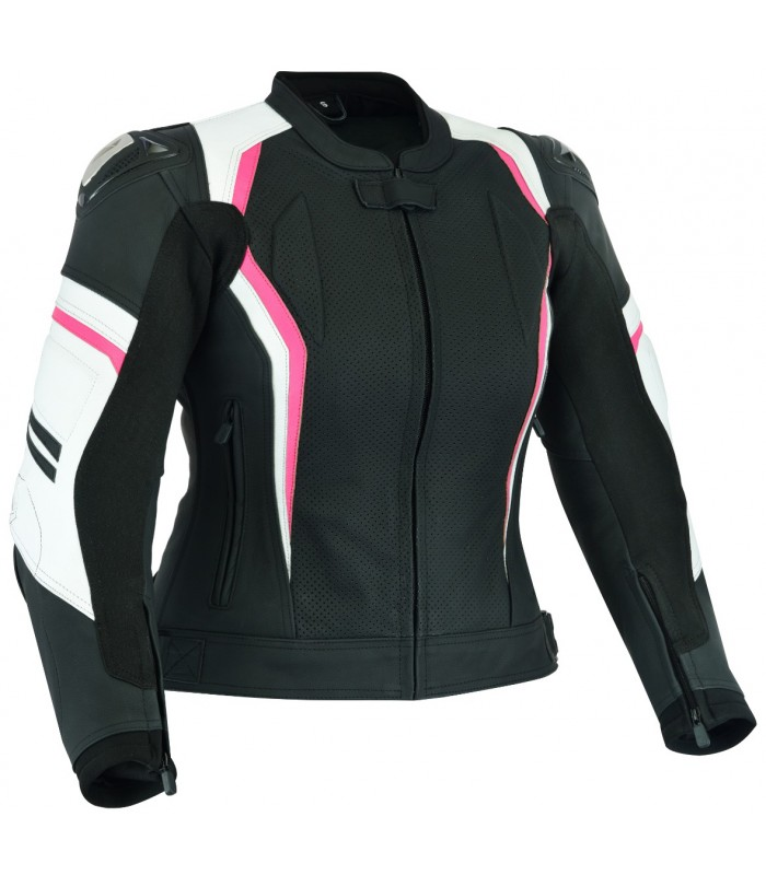 RACER NEGRO-BLANCO-FUCSIA MUJER - Ropa para moto, complementos y accesorios de moto, guantes verano invierno, casco de moto. Alpinestar, Dainese, Modeka, etc.