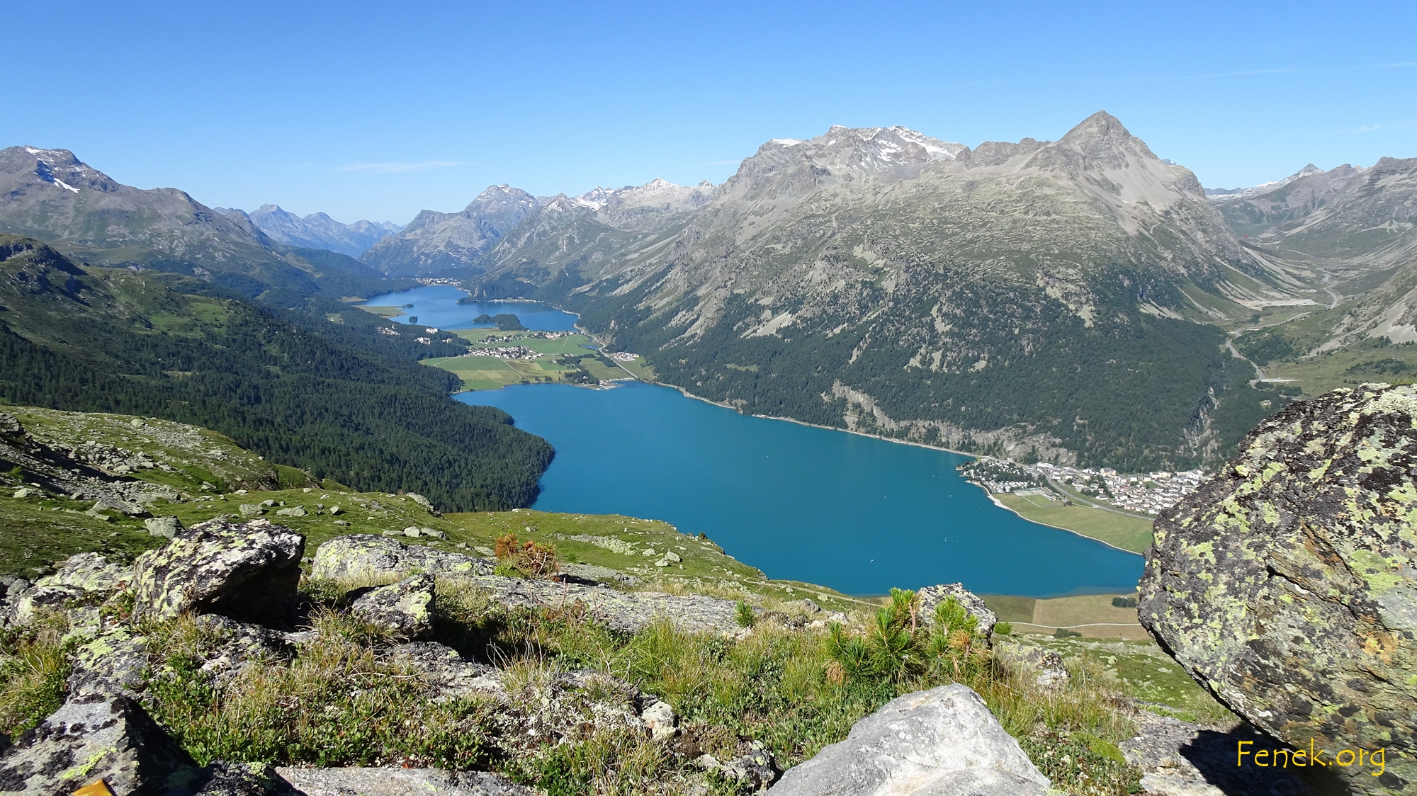was für eine Aussicht! Silser- und Silvaplaner See