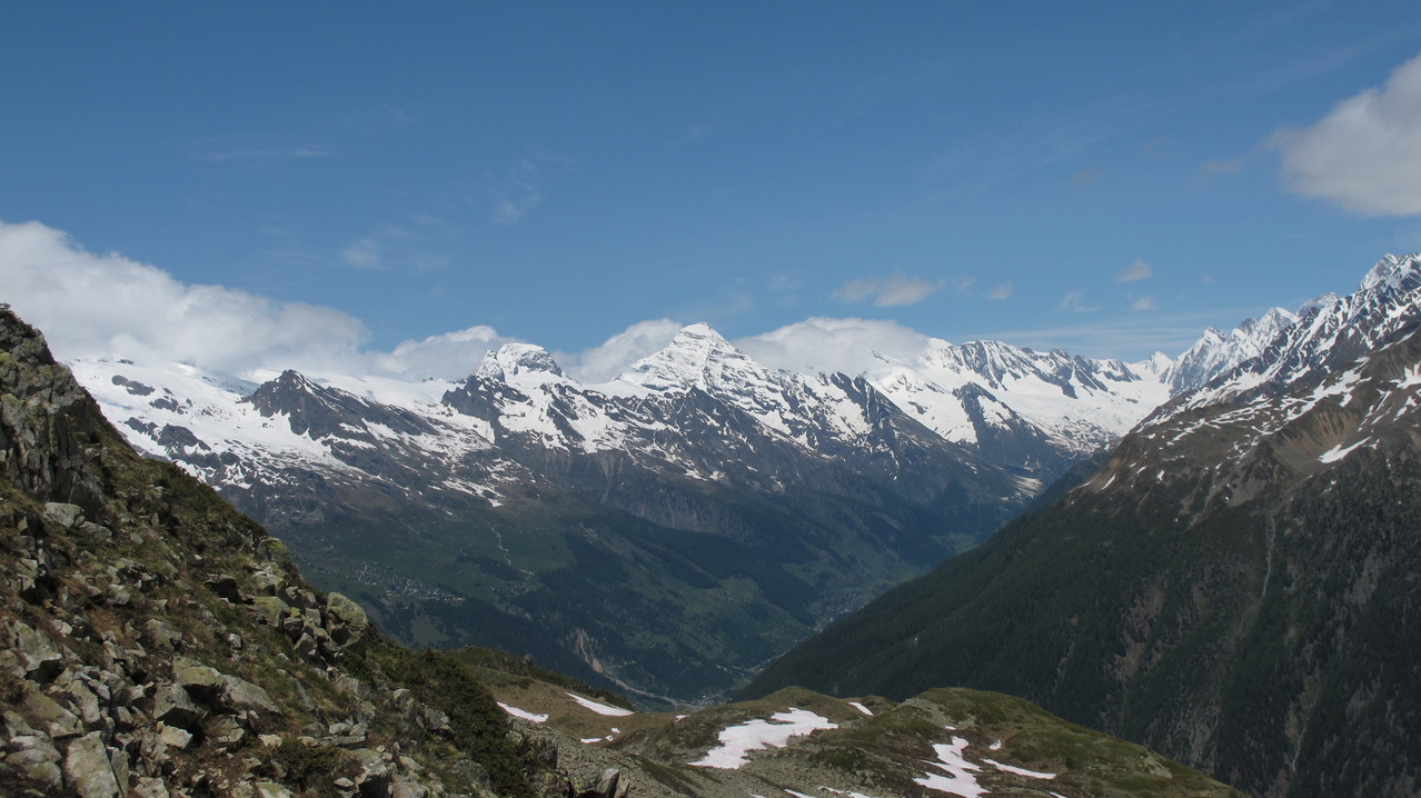 Petersgrat und die dominanten  Breithorn und Tschingelhorn