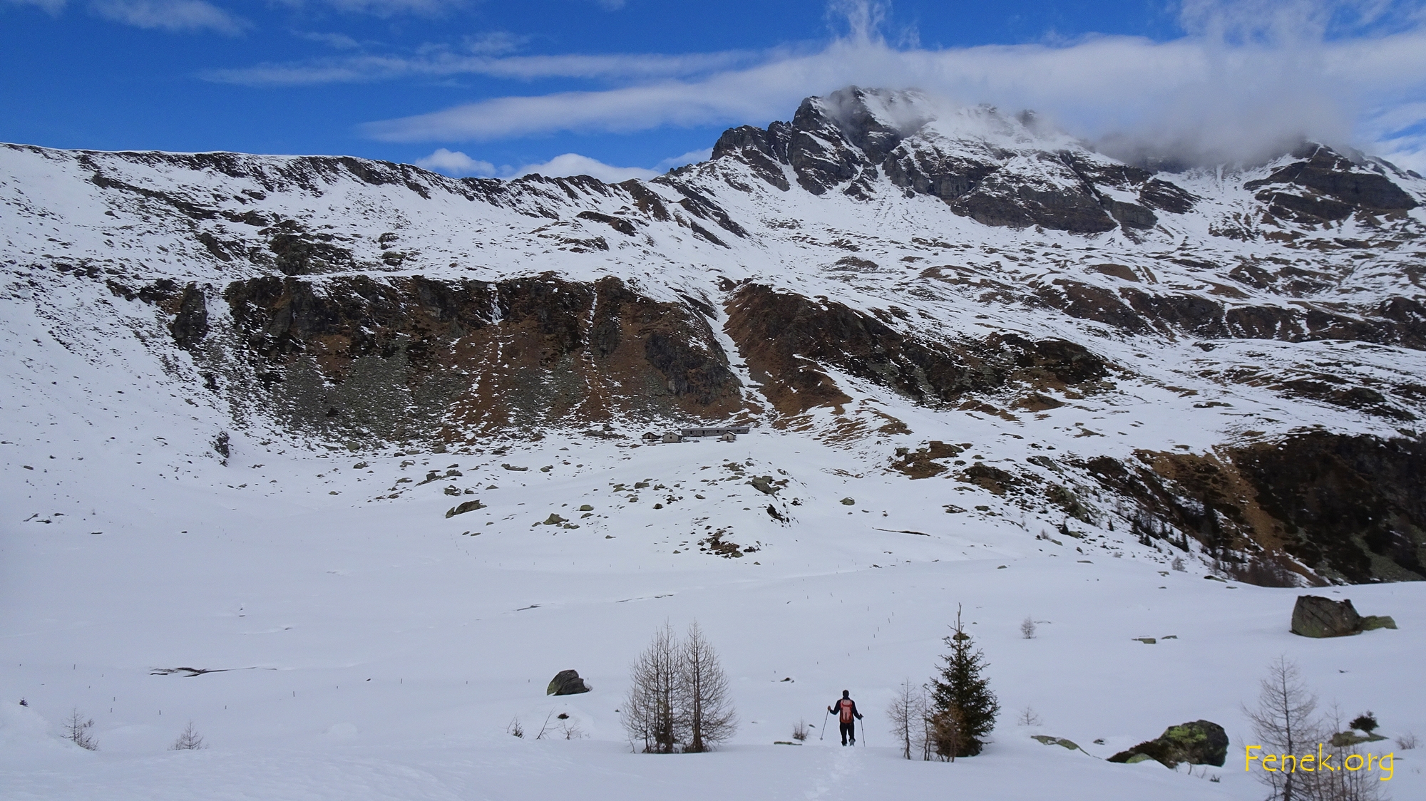 vor uns der Pizzo di Claro