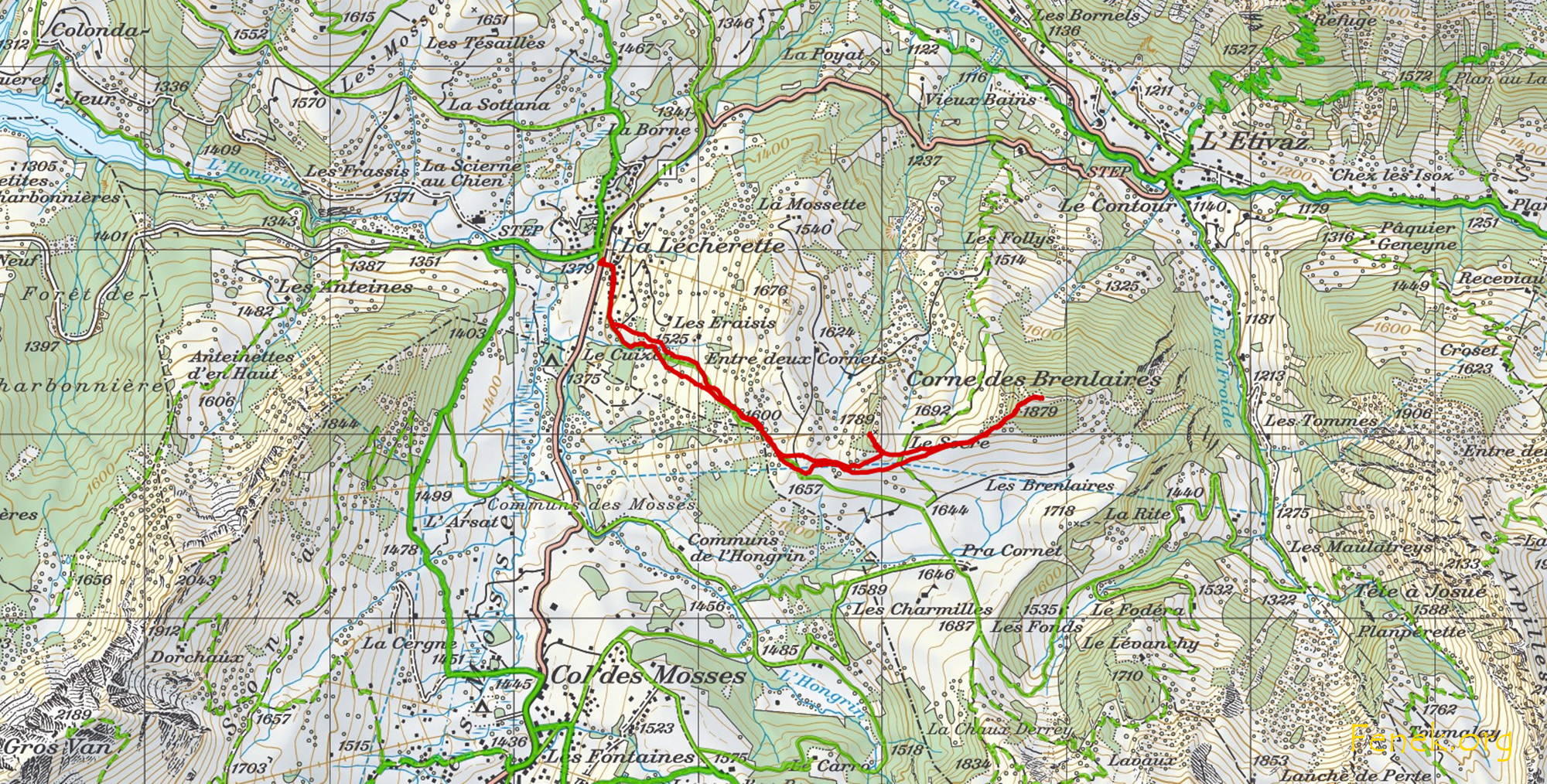 meine Route gemäss GPS Track