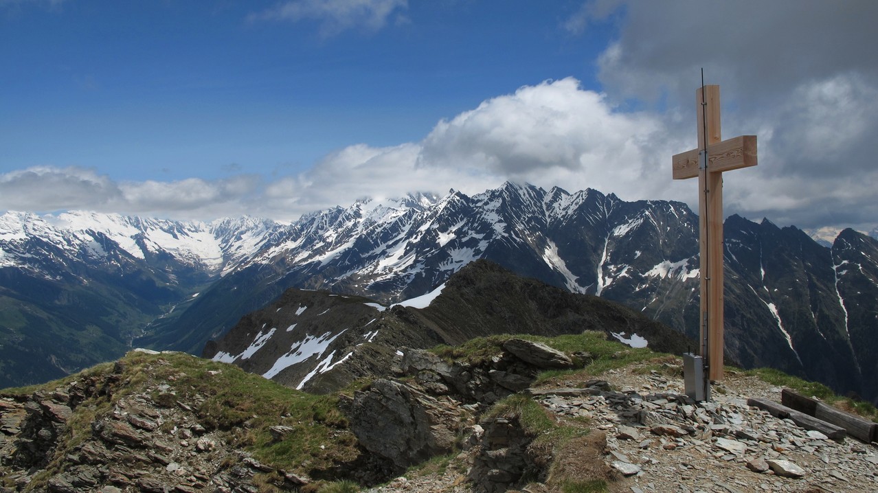 Gipfelrundsicht zum Lötschental