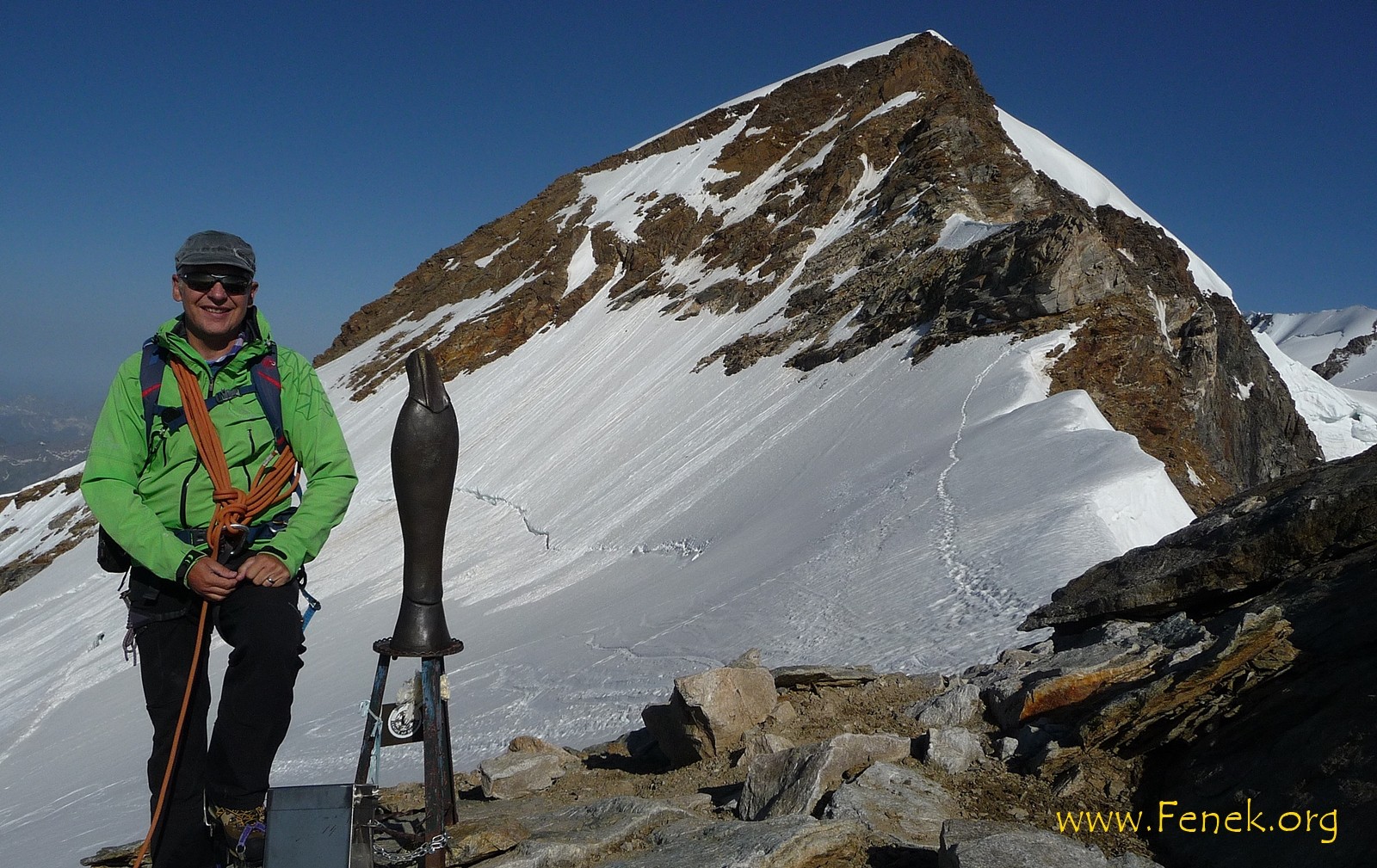 auf dem Gipfel mit Vincent Pyramide