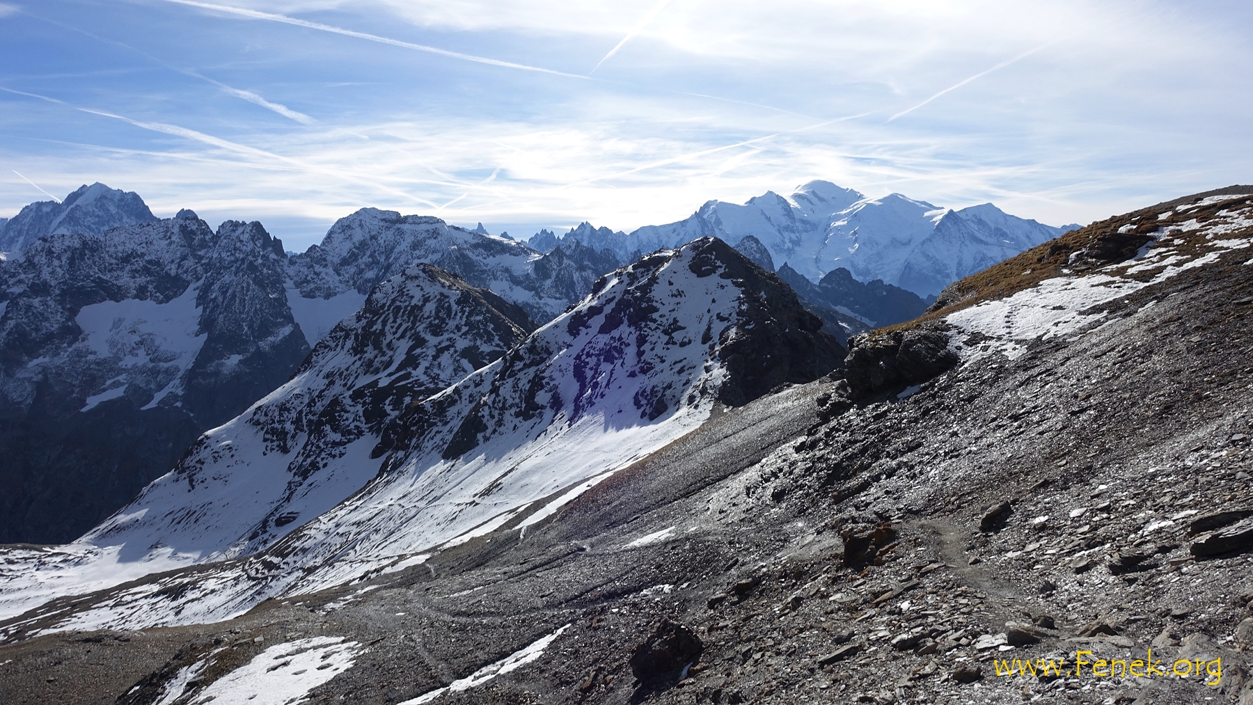 der Mont Blanc wird sichtbar