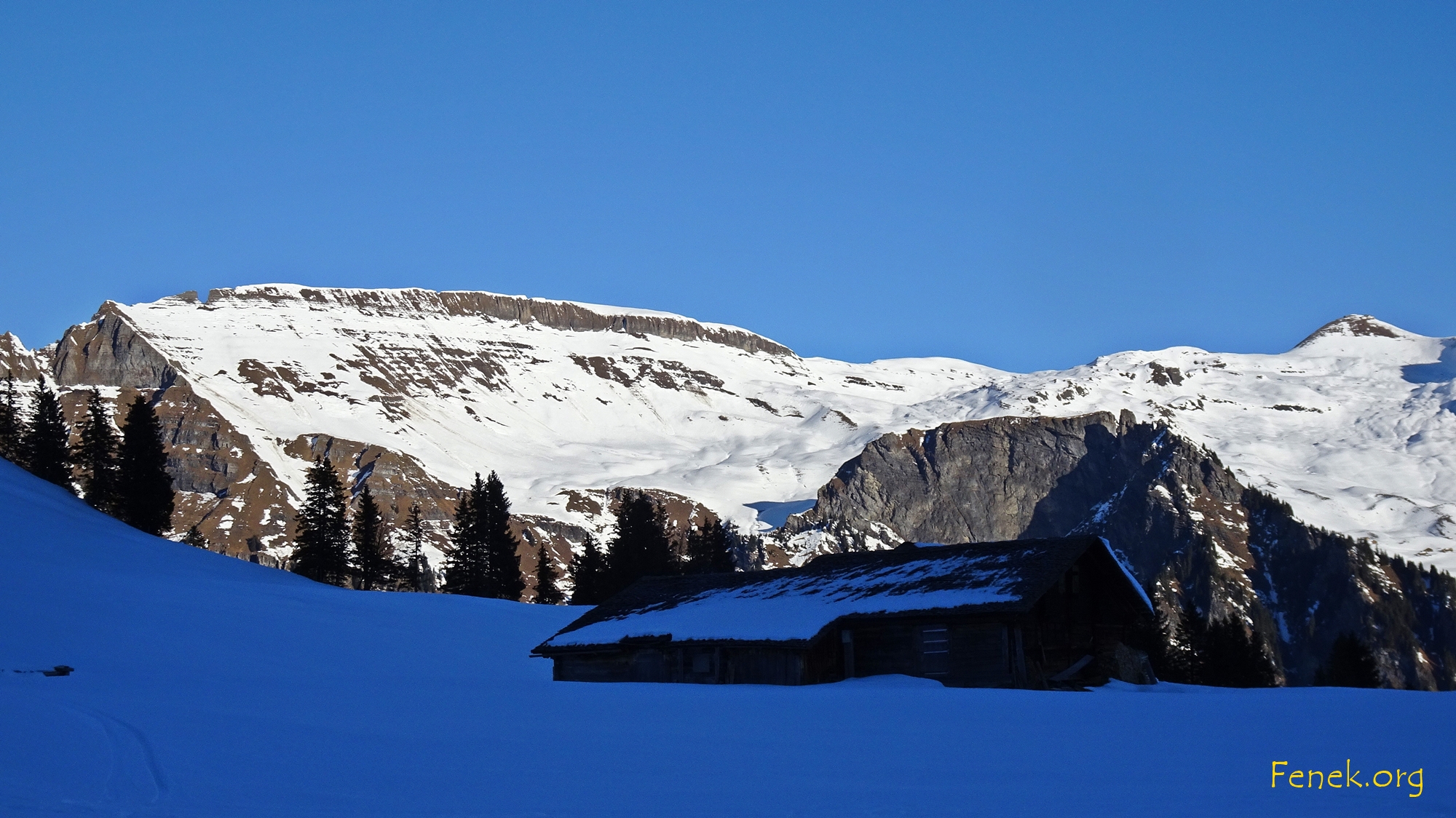 die Winteregg an der Sonne - ganz rechts Faulhorn