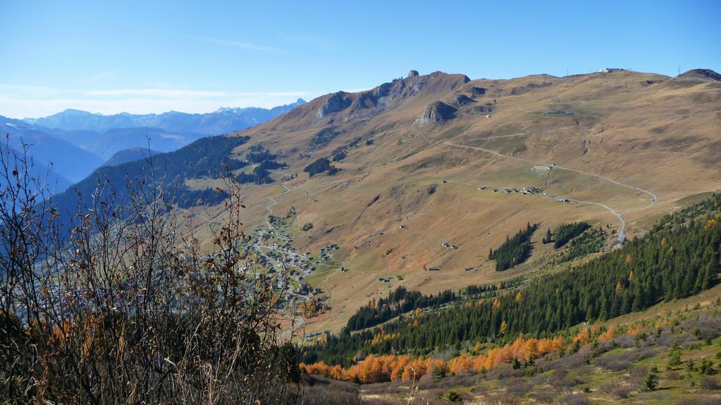 Blick zum Pierre Avoi und Les Planards