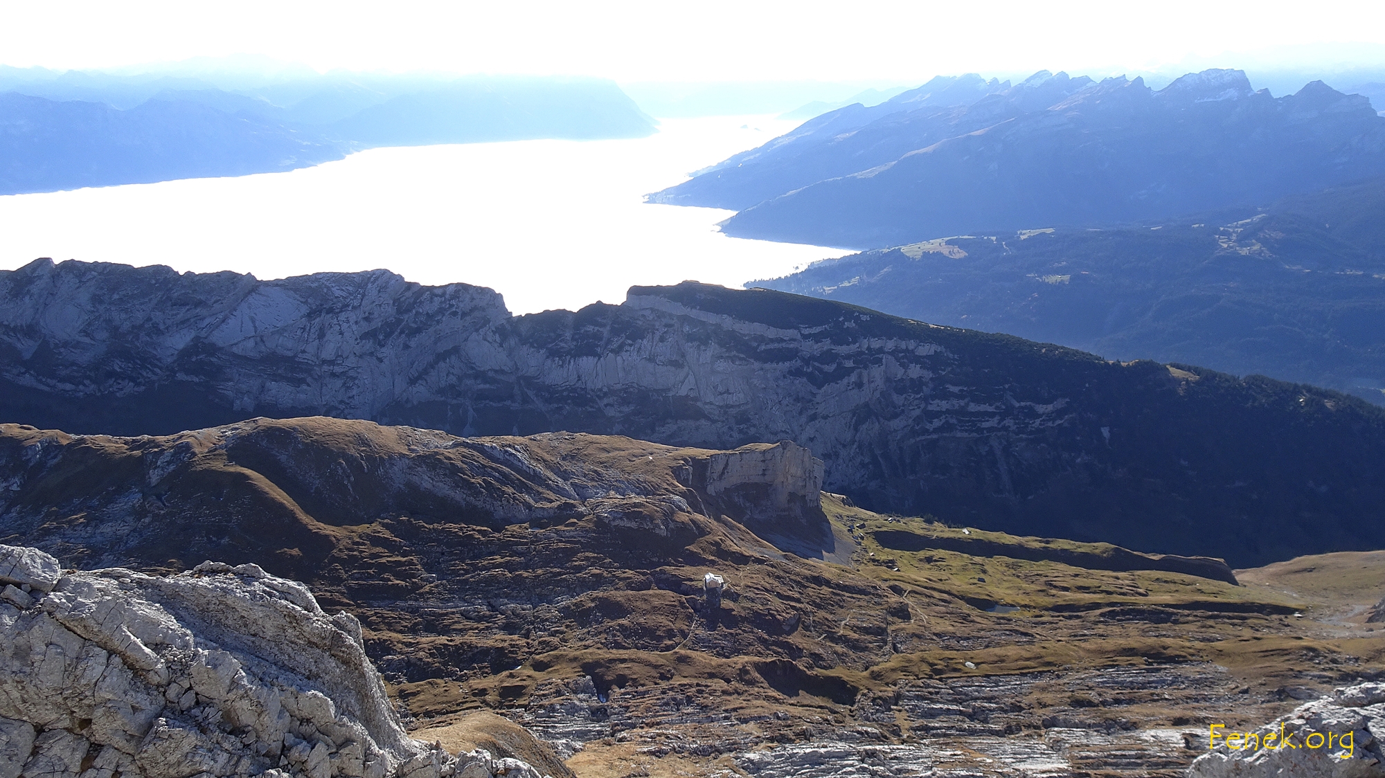 Aussicht Altmann hinunter zur Zwinglipasshütte
