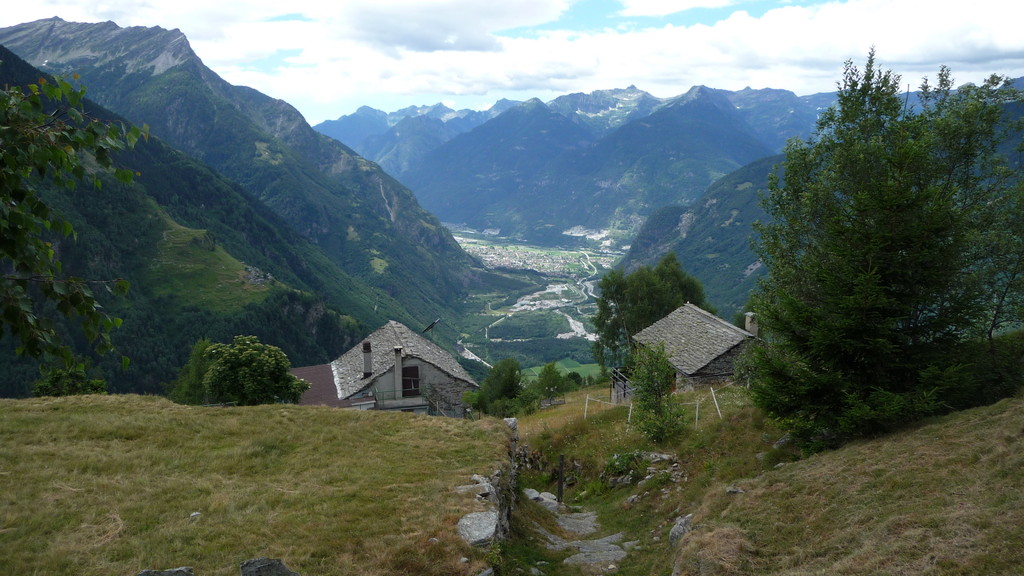 Biasca im Tal....