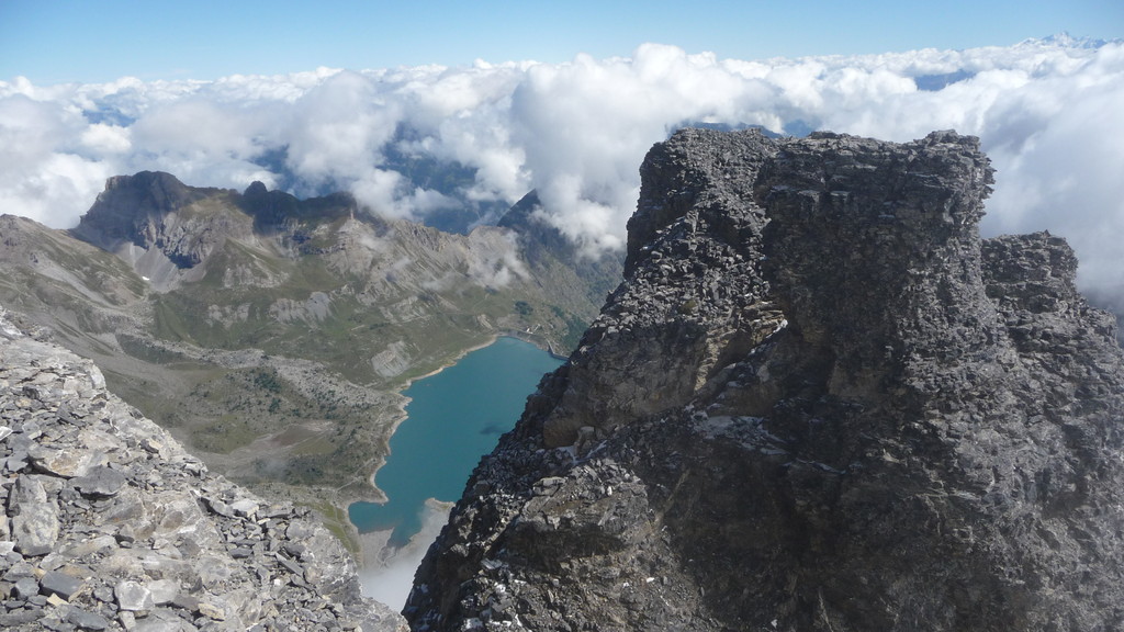 Tiefblick zum Lac de Salanfe
