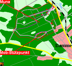 Auf dem Gelände des MOB-Stützpunktes befindet sich heute das Naturschutz-Zentrum Dammer Berge e. V.