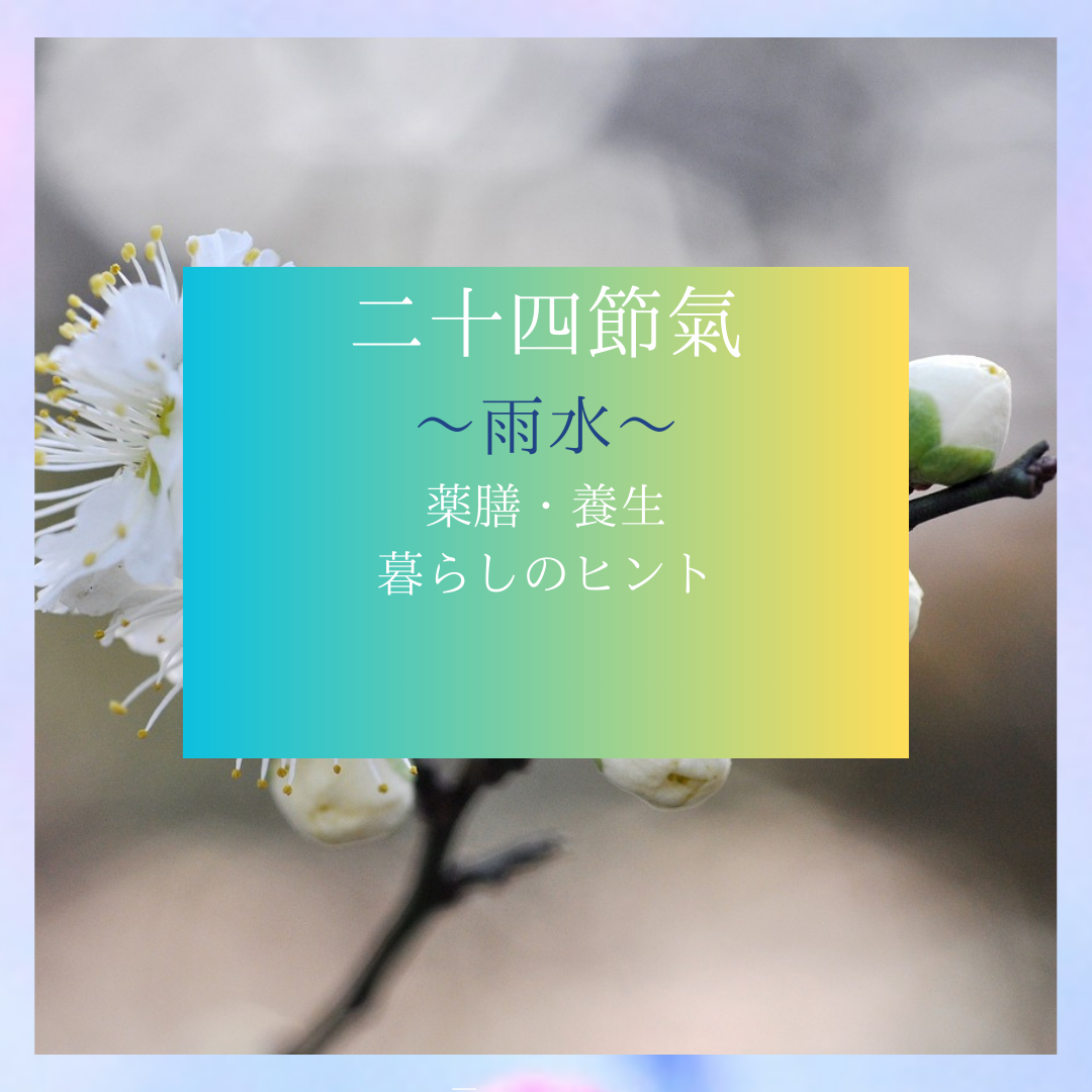 「雨水」二十四節気/薬膳と暮らしの養生