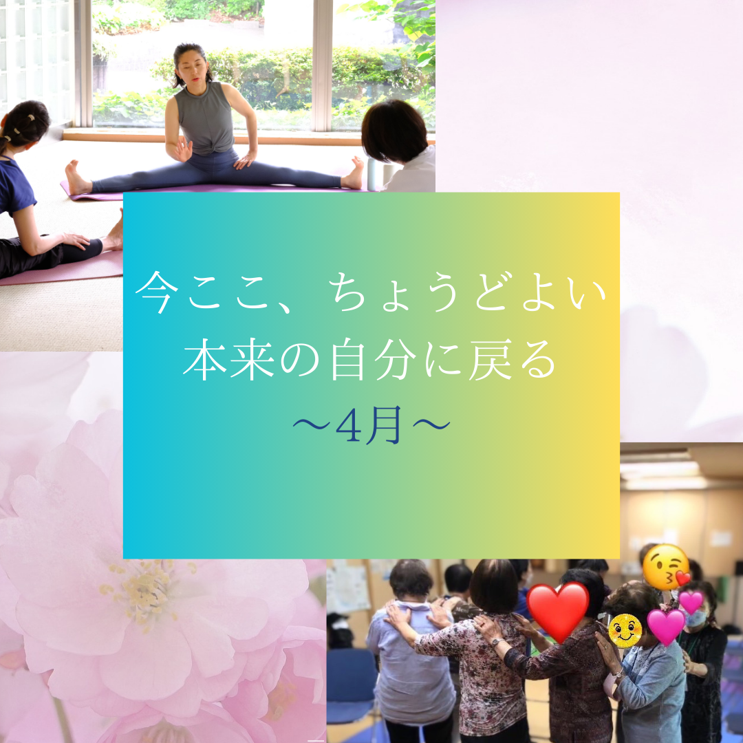 4月ヨガ,ベーシッククラススタート！うれしい声をいただきました/喜多見狛江 ヨガ薬膳リハビリヘルスケア研究所　サラフロウ