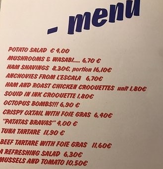 Tapas Menü_Barcelona by local Reiseführer