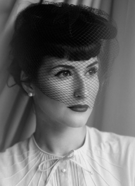 Midcentury fashion designer Franziska Schlupski with her company Prettie Lanes. 1950s style dresses, hats and couture.