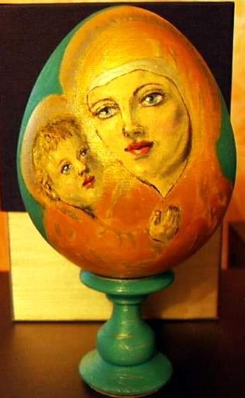 Madonna di Torino,egg -decorative,wood