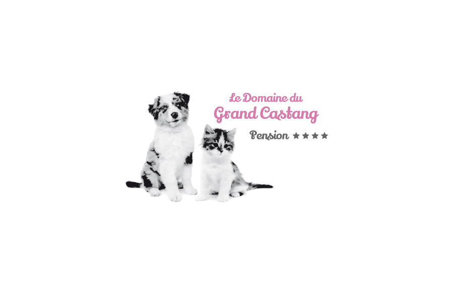 Création logo - Le Domaine du Grand Castang - Pension canine et féline - Montreuil-Bonnin (86)