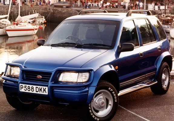kia sportage blu di prima generazione versione quattro porte