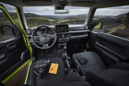 Interni confortevoli e moderni per l'ultima Suzuki Jimny 2019-2025