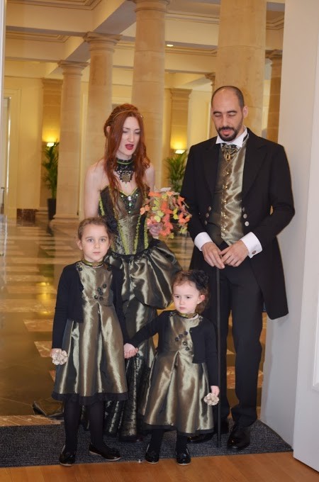 Ensemble pour le mariage STEAMPUNK avec la confection des tenues des enfants