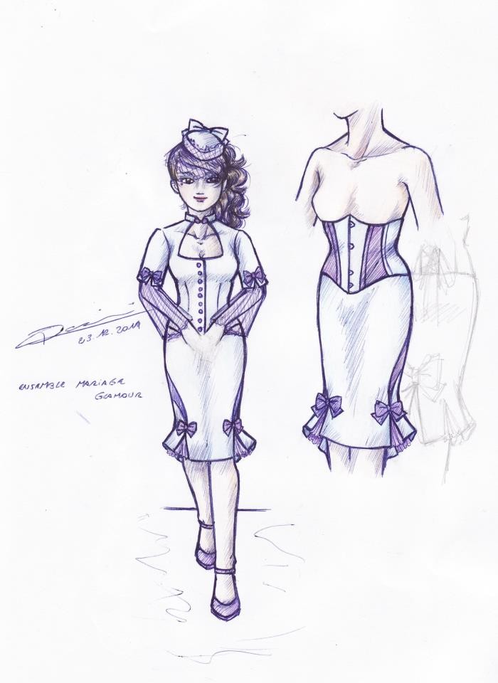 Croquis de la demande d'un ensemble HOTESSE