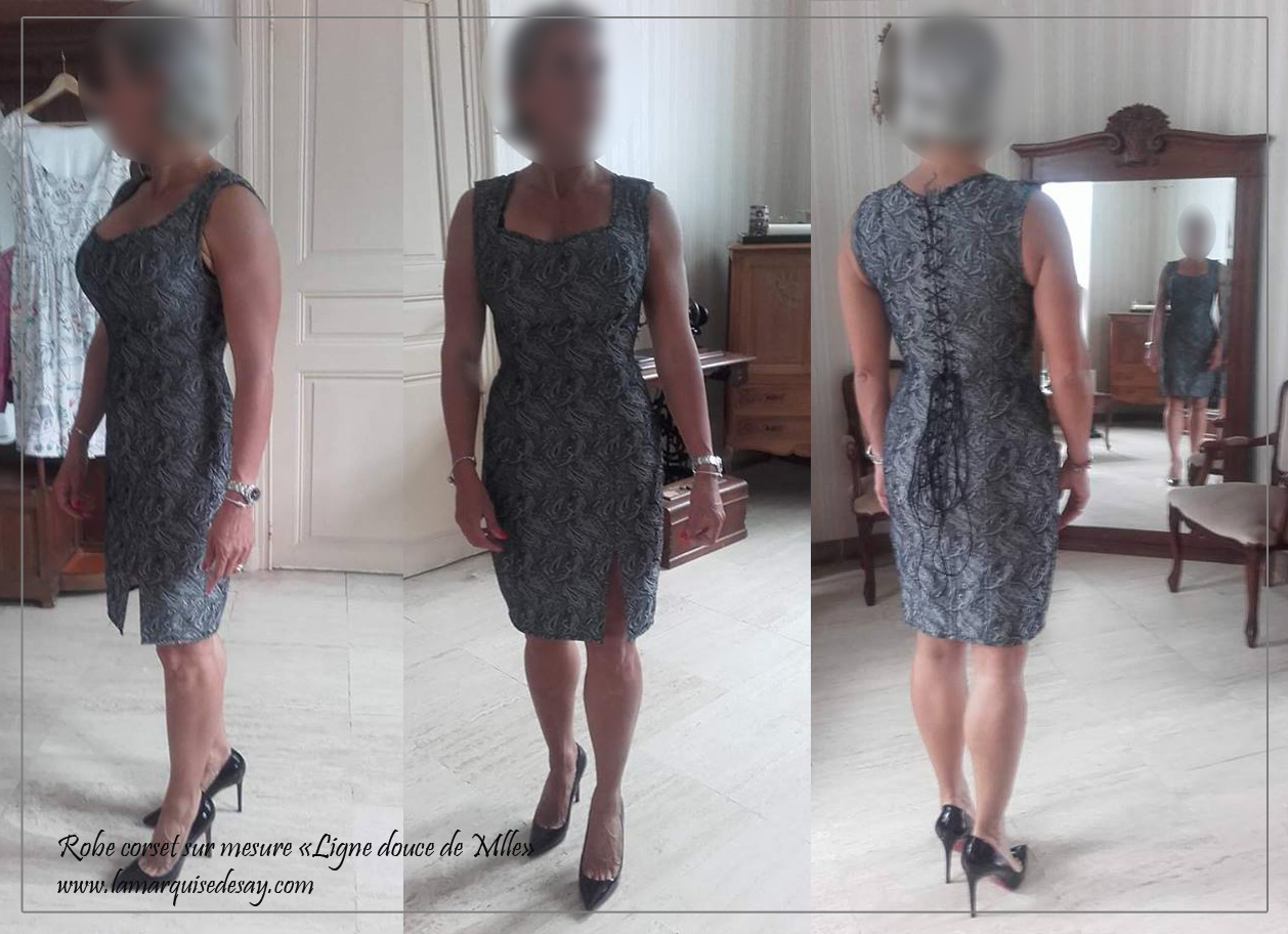 Robe corset LIGNE DOUCE DE MLLE - Gris métalisé