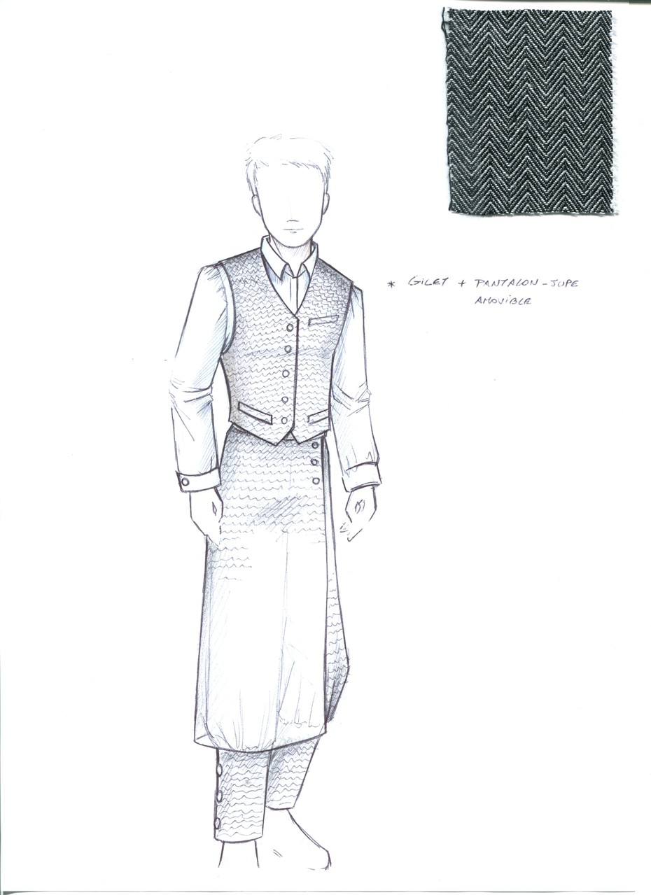 Croquis de la demande de costume BRITISH