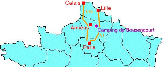 Camping à 1heure de Paris, Calais, Lille, dans la vallée de la Somme à proximité d'Albert, Amiens, Péronne, Bray-sur-Somme...