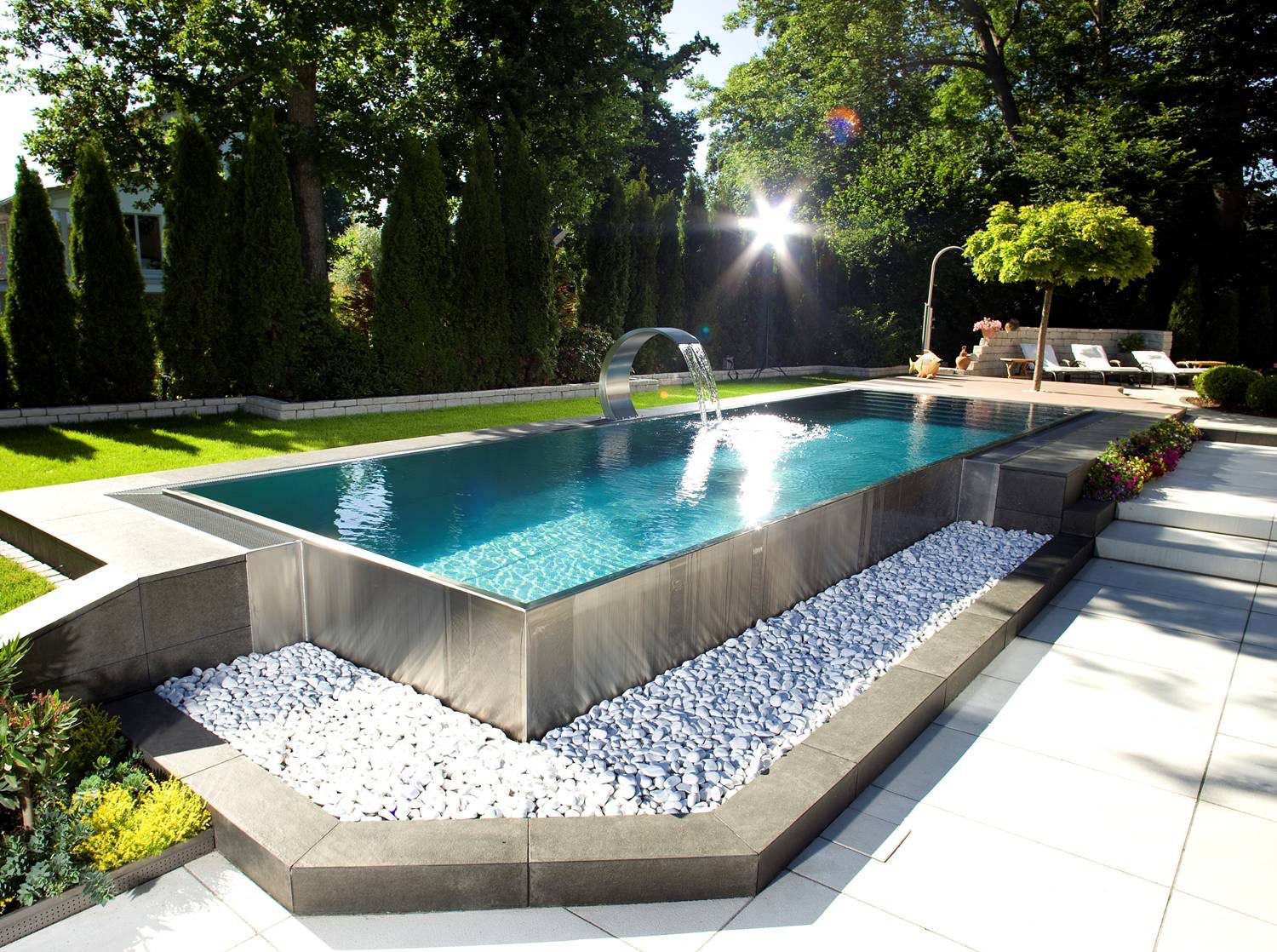 overflow swimming pool design