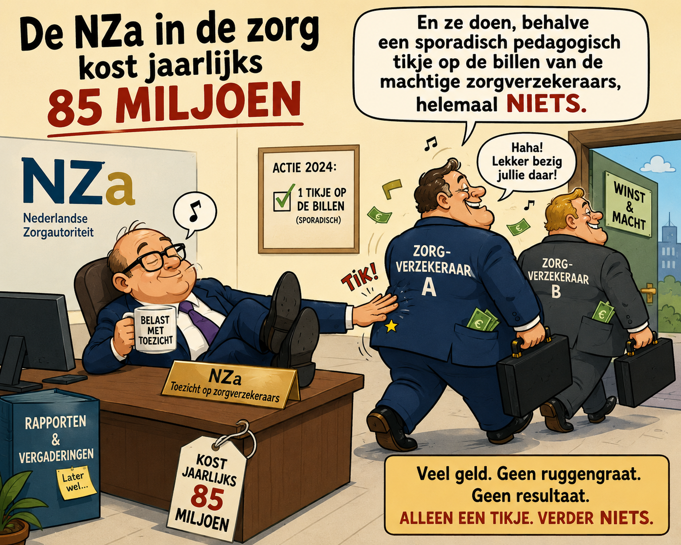 Wat de NZa schrijft als zij niets gaat doen