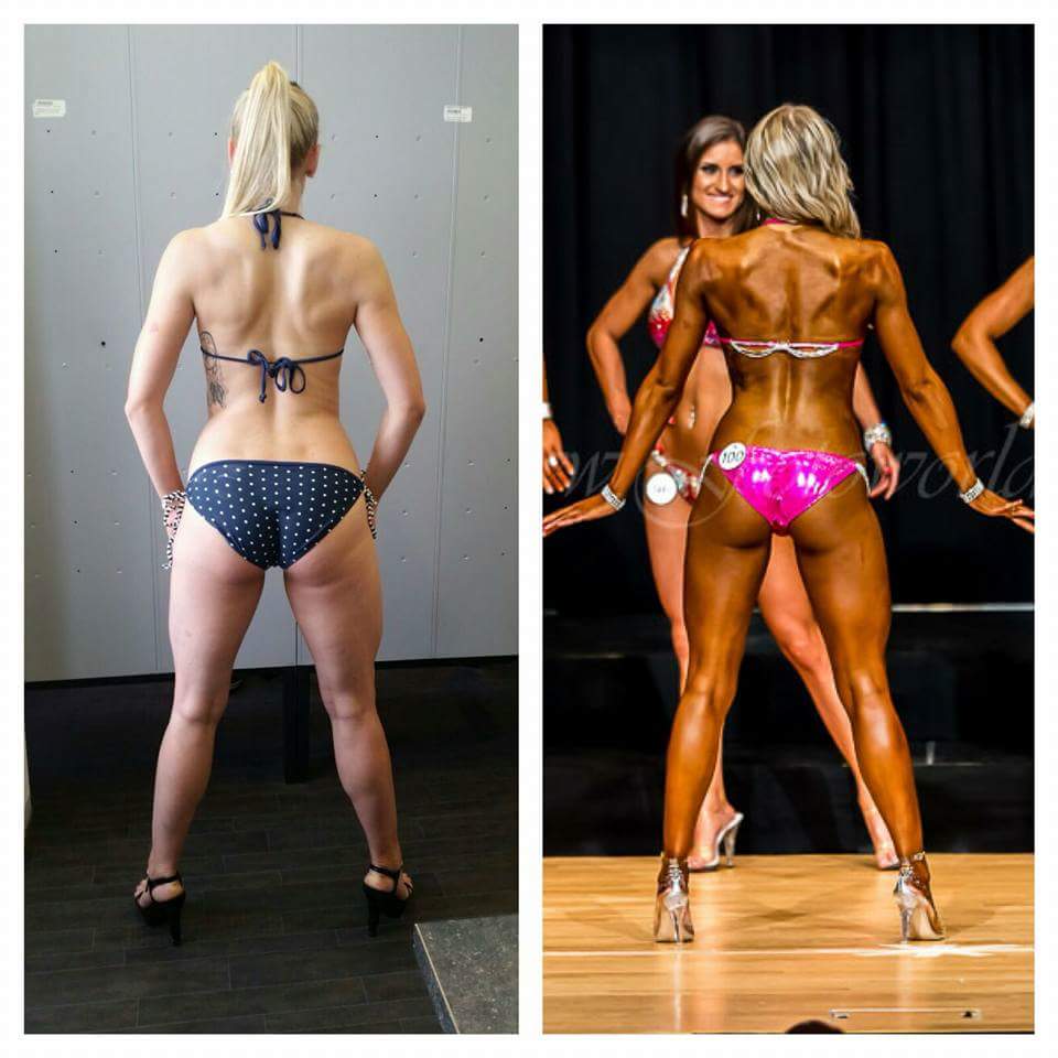 Wettkampf Coaching Ernährungsplan Personal Training Diät Fettabbau Bikini Before and After Vorher Nachher