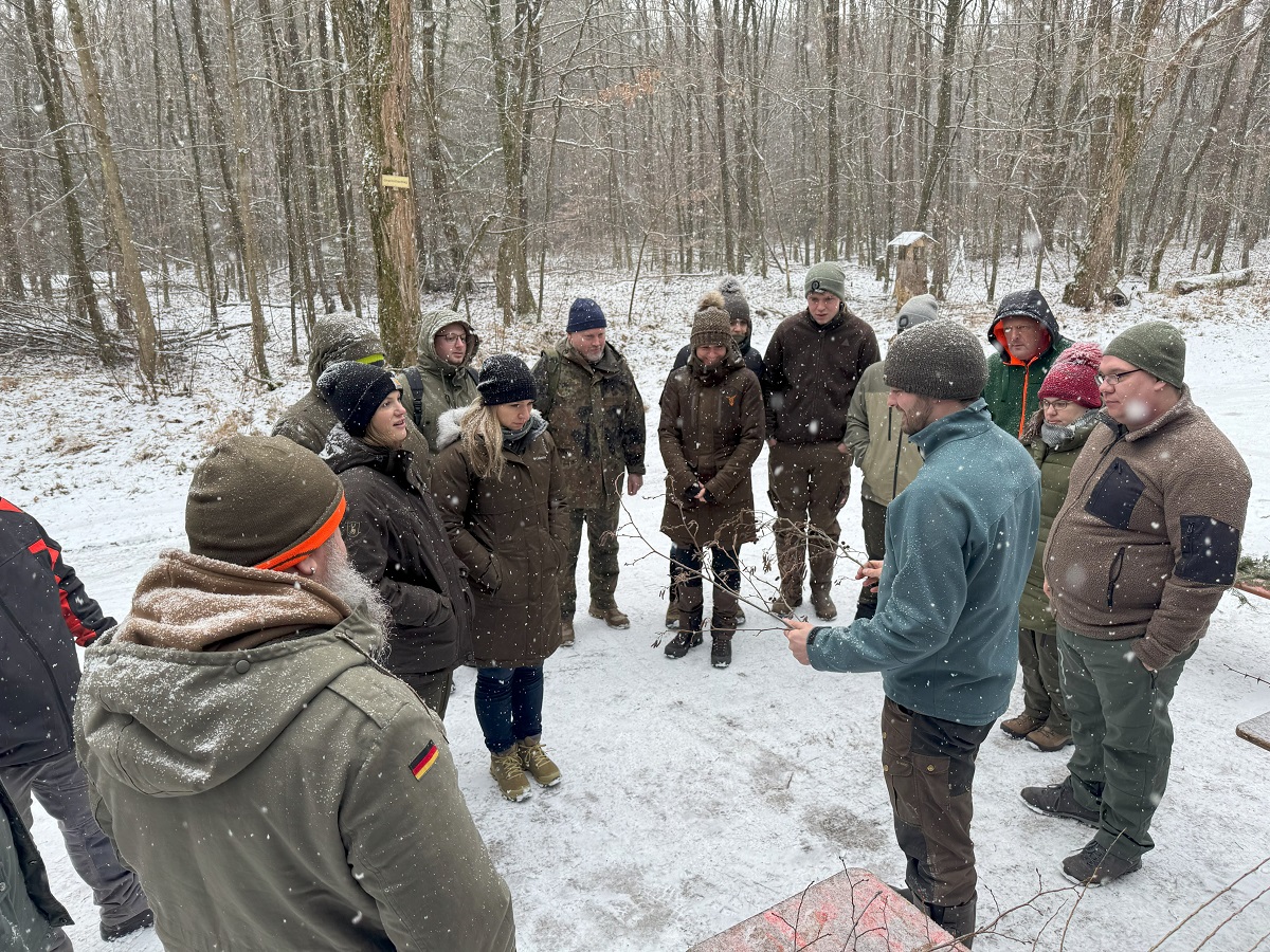 16.02.25: Letzter Waldbegang vor den mündlichen Prüfung mit Hubert Weikhart und Robert Kaschke
