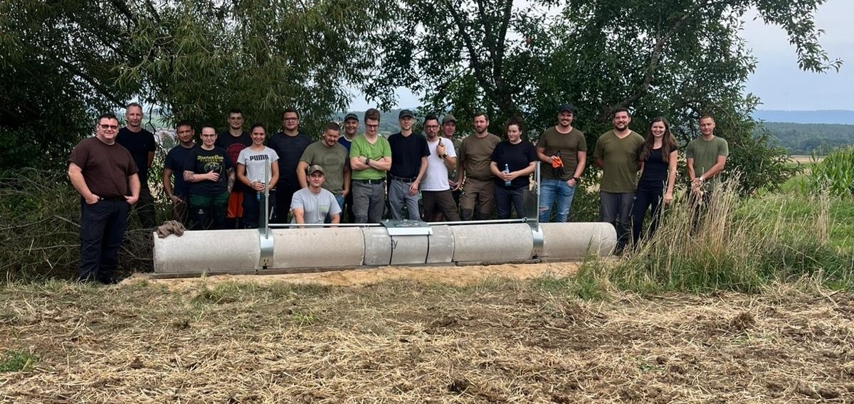 16.08.25: Betonrohr-Fallenbau im Revier mit Kilian, Richard und David (GJR Kruppach)